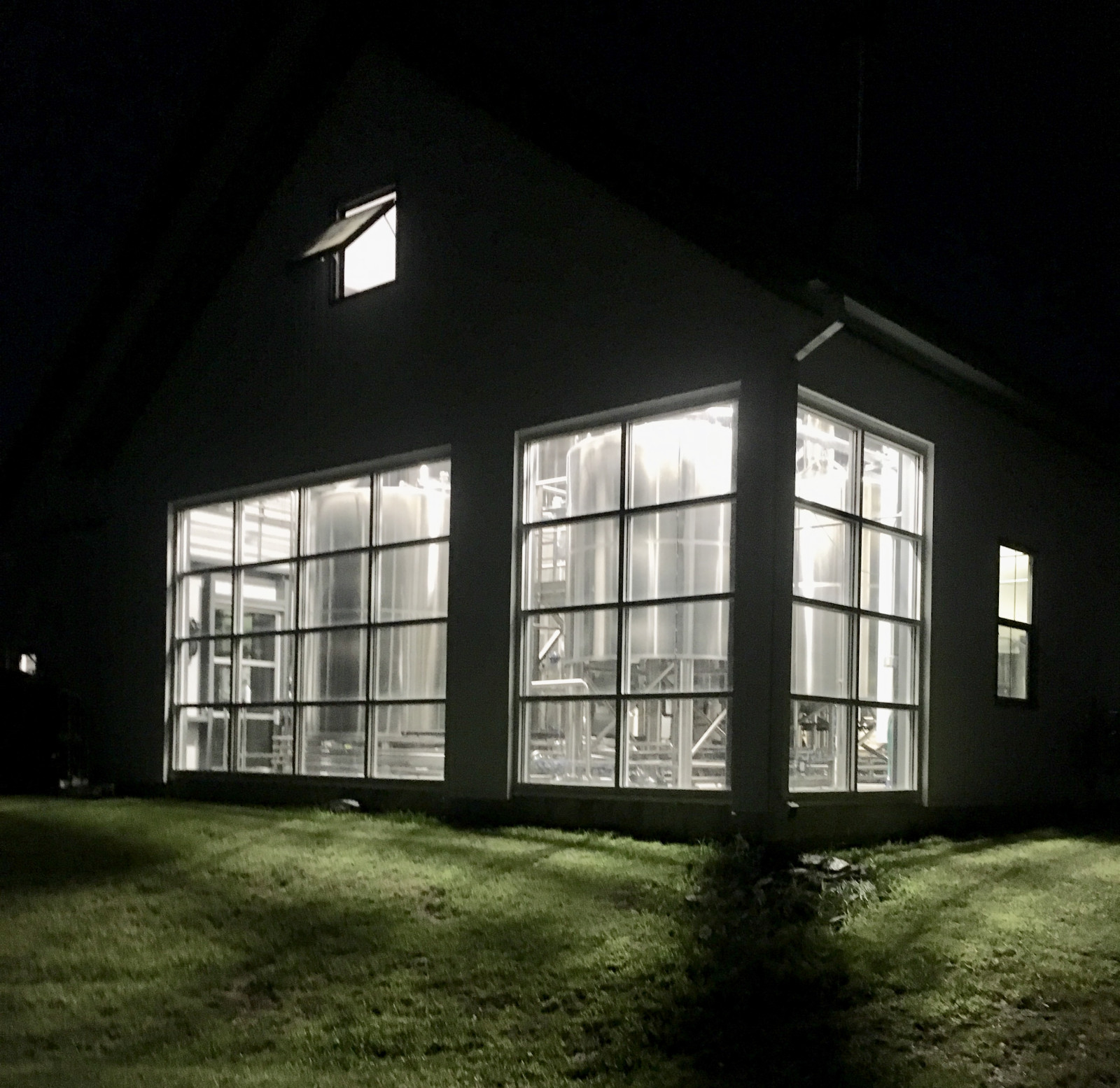 brewery at night